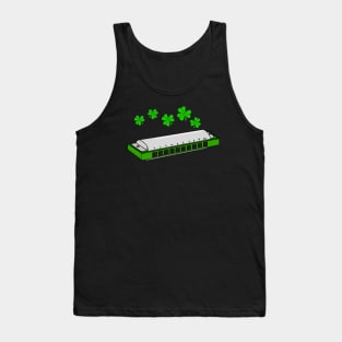 Harmonica St Patrick's Day Harmonicist Irish Musician Tank Top